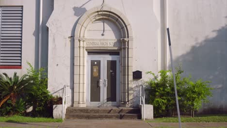 Establishing-shot-of-Central-High-School---First-school-in-Texas-for-Black-people