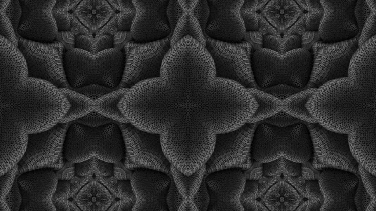 3d en bucle abstracto ornamentado fondo decorativo. hipnótico caleidoscopio de moda.