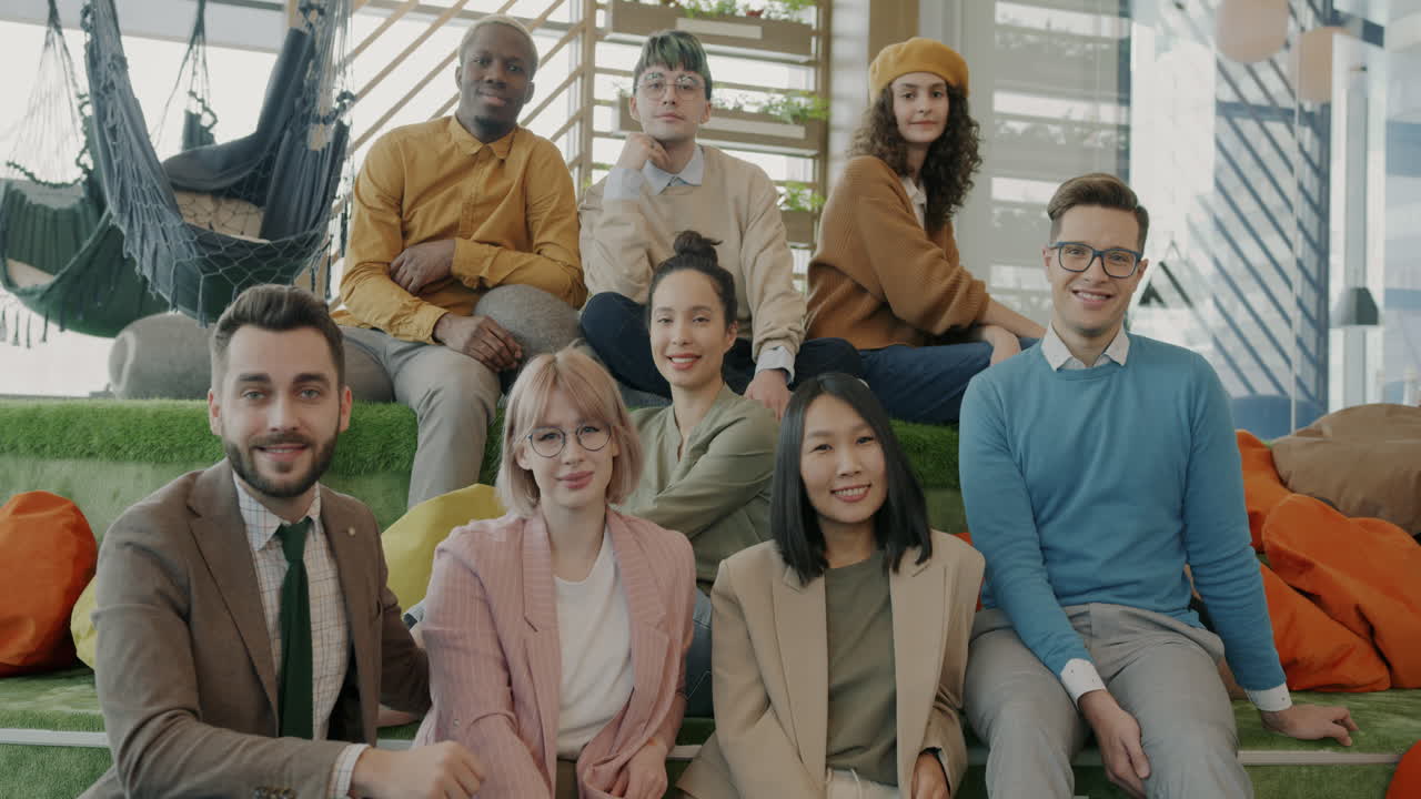 Diverse Group of Young Professionals in Modern Office