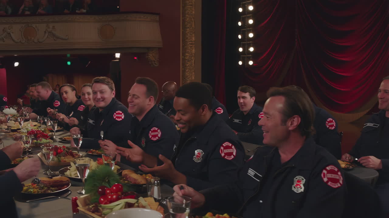 Firefighters at a Formal Banquet