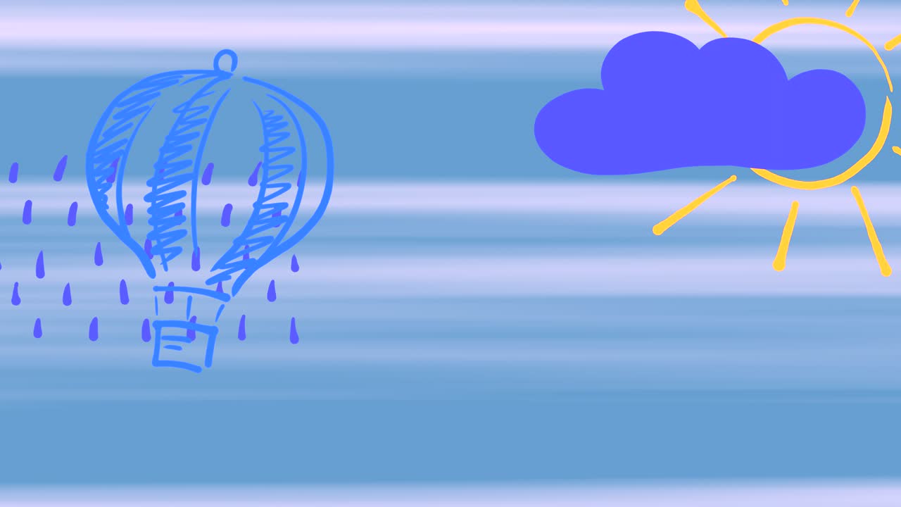 Looped animation of moving drawn picture