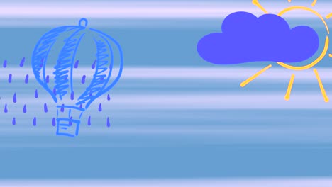 looped animation of moving drawn picture