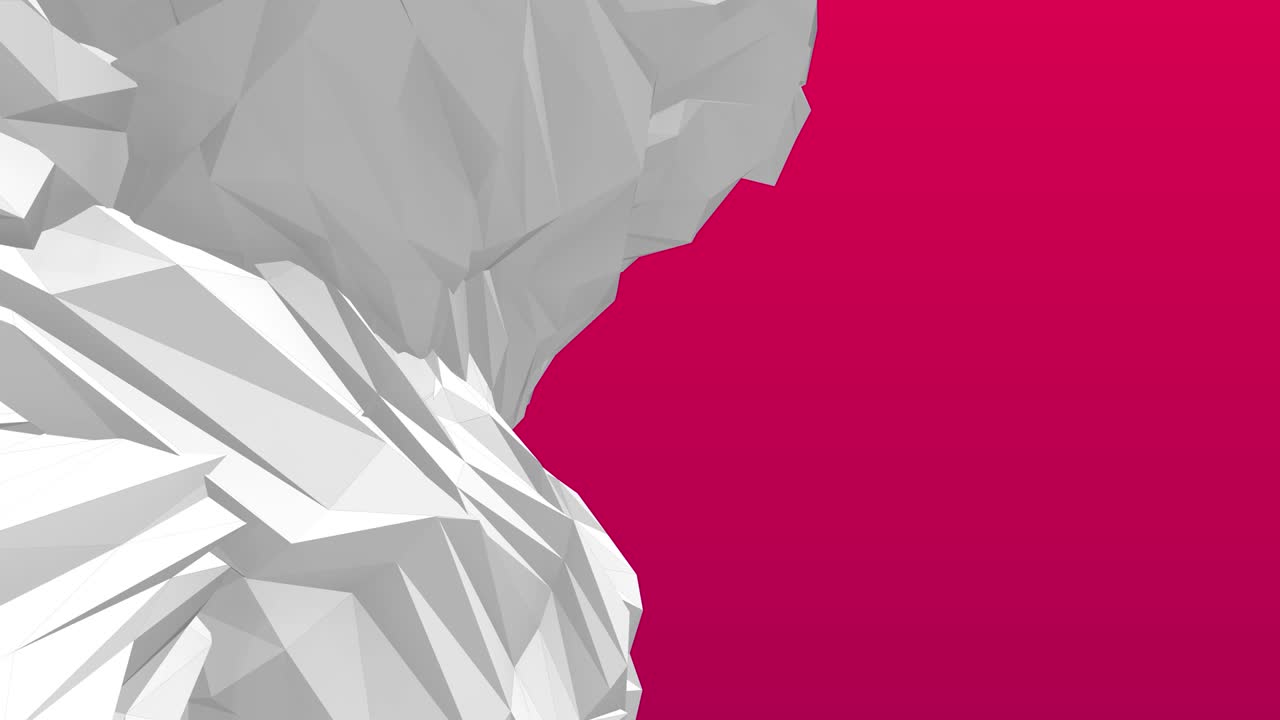 평면 색상 배경에 3d 거대한 기하학적 추상화