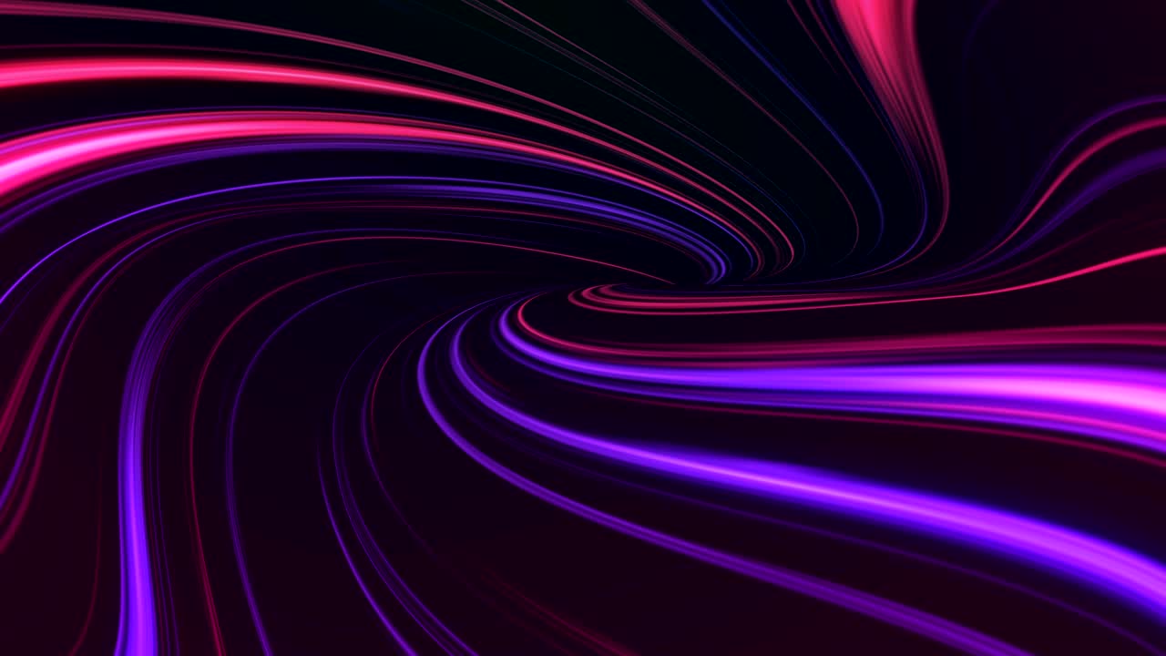 animación abstracta de neón, líneas de luz brillantes. animación en bucle