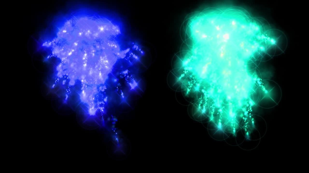 불꽃 색 입자 애니메이션 모션 그래픽