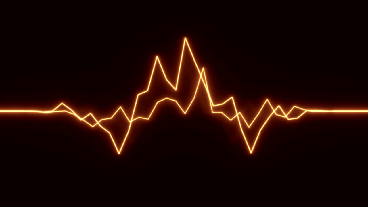 4K Abstract Digital Neon Waveform.