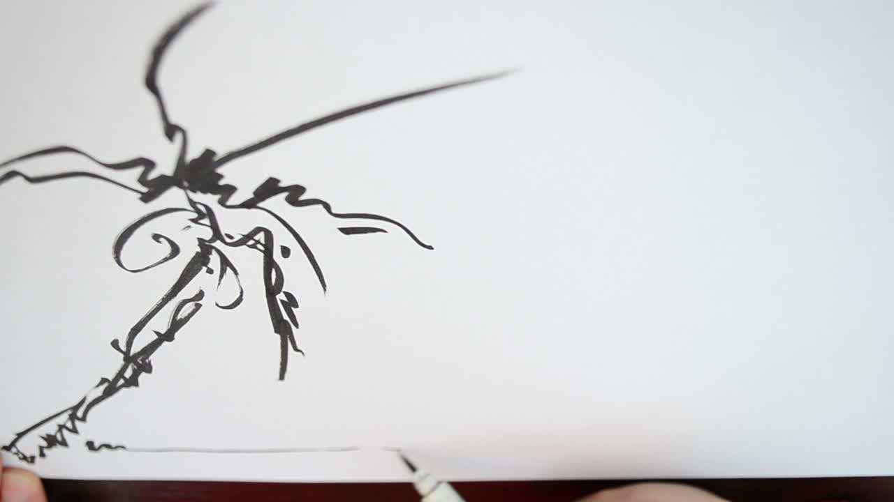 Disegno da spiaggia. Palme e mare.