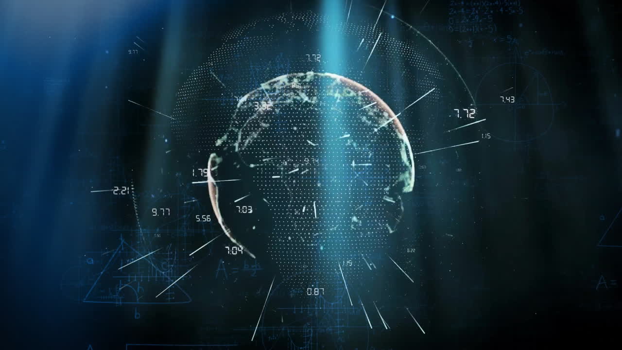 Animation of network of connections over globe