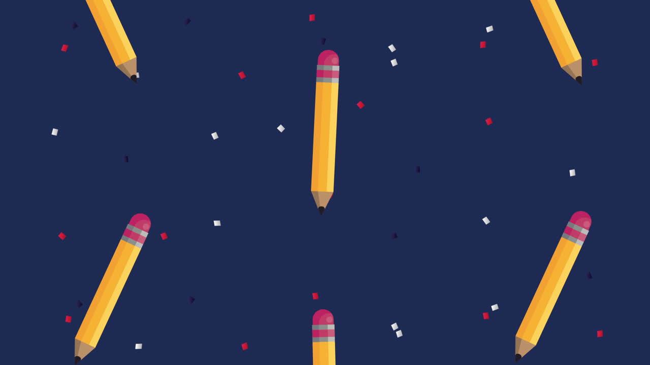 연필 패턴으로 행복한 노동의 날 축하