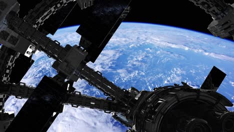estación espacial internacional en el espacio exterior sobre el planeta tierra