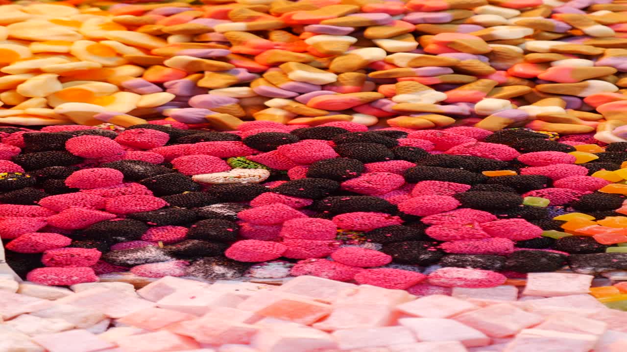 una colorida variedad de dulces y delicias turcas