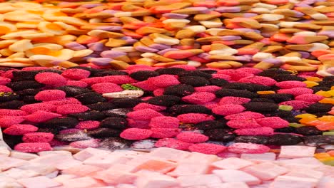 a colorful variety of candies and turkish delights