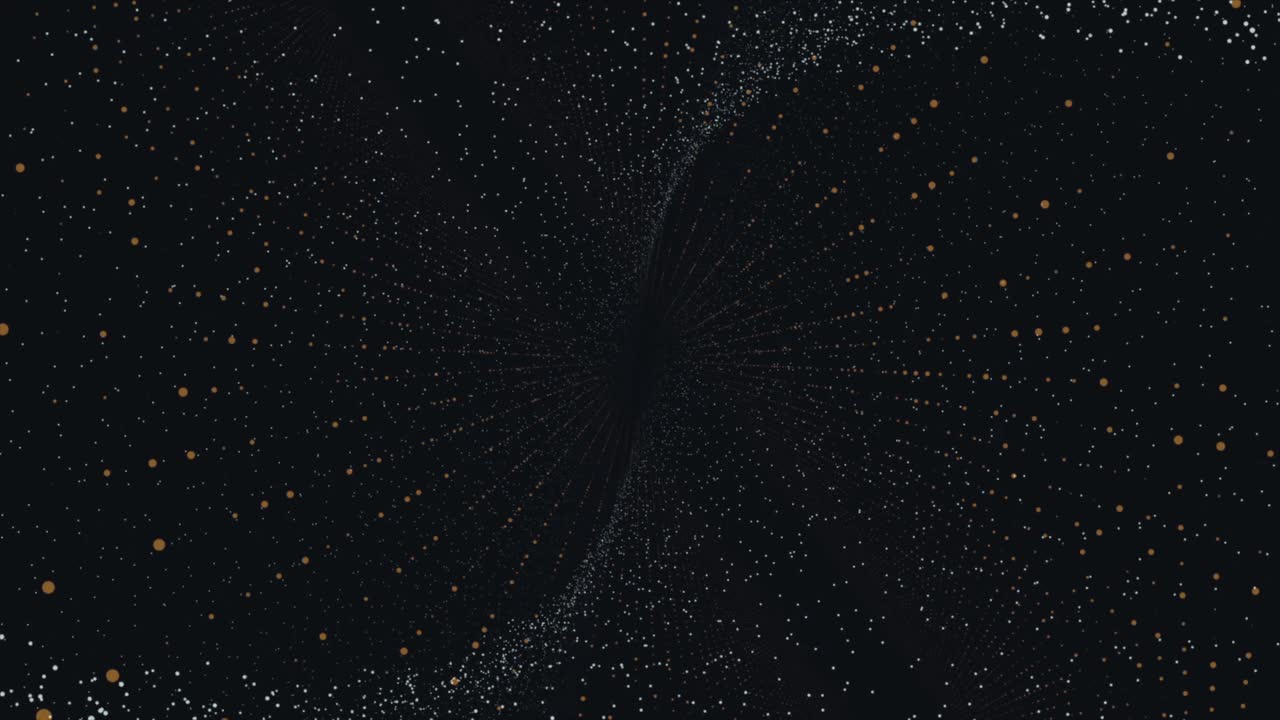 Abstract Spiral Tunnel of Particles