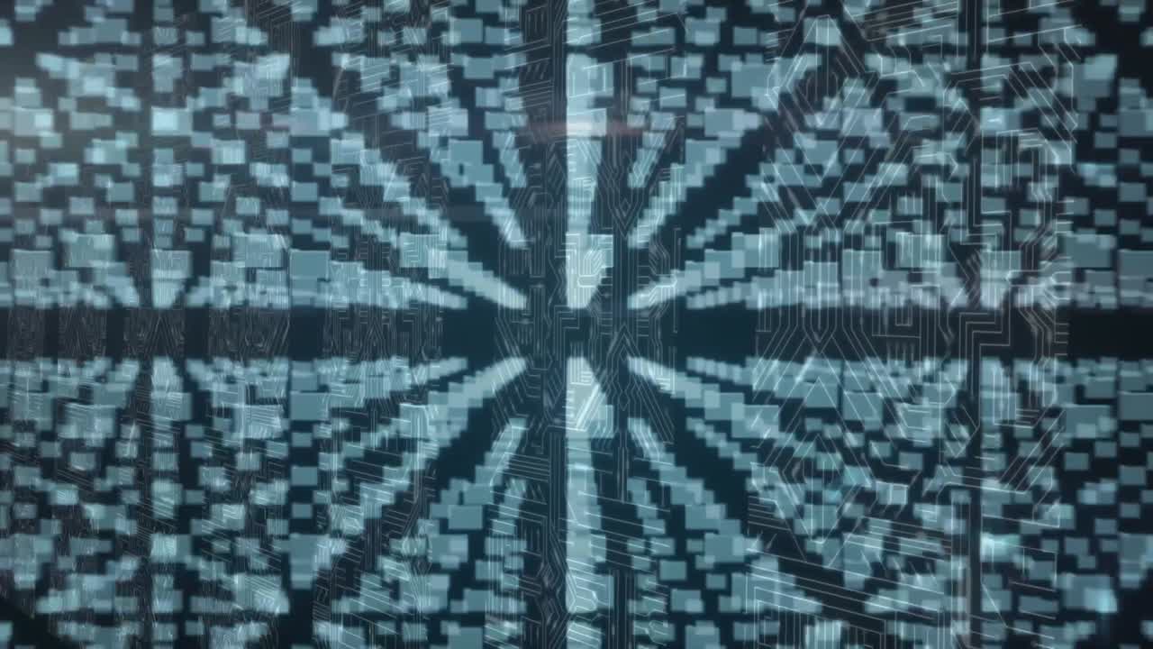 animación de carpetas con procesadores de computadora en segundo plano
