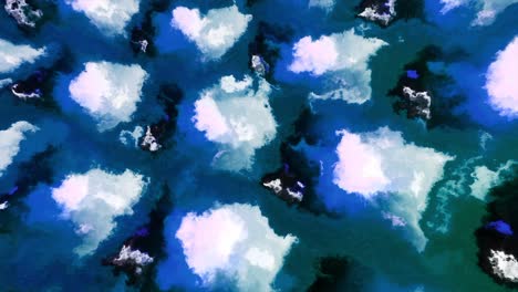 patrón de nubes azules y blancas abstractas