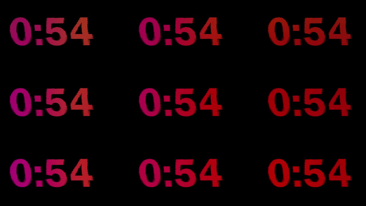 la cuenta atrás de 60 segundos en 4k