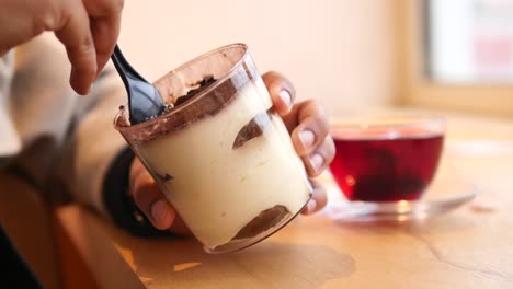 tiramisu and tea