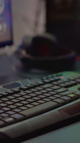 close-up of a gaming keyboard with rgb backlighting