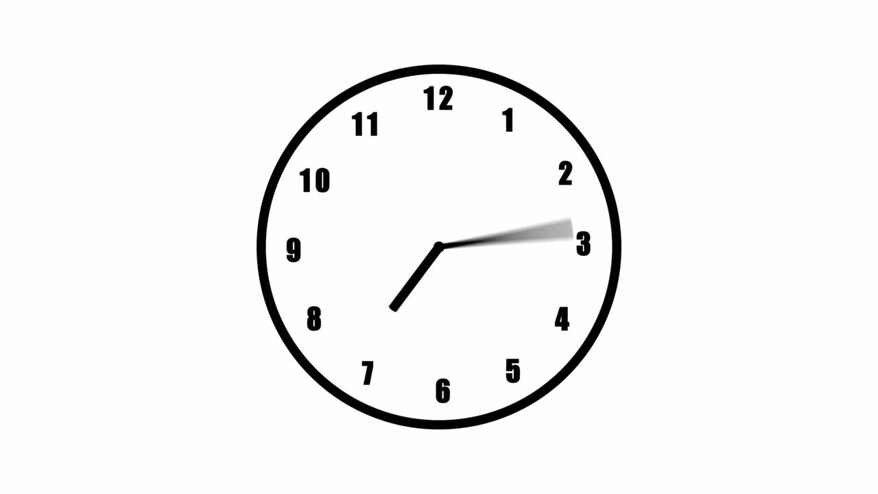 animación del reloj de pared. icono del reloj animado