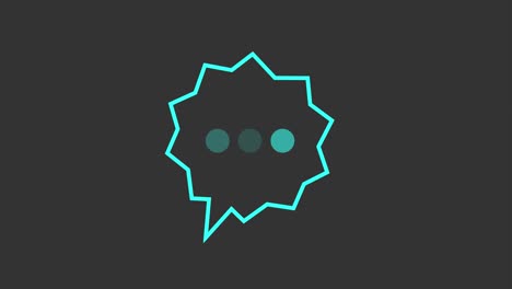 a simple element of a thought bubble or text message popping up, with typing or thinking dots isolated on white
