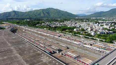 hong kong pat heung mtr maintenance centre, aerial view