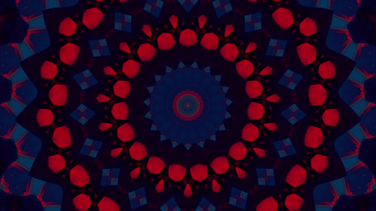 Sfondo astratto mandala, ornato magico per la meditazione. Movimento spirituale. Chakra cosmico. Filmato 4K di alta qualità