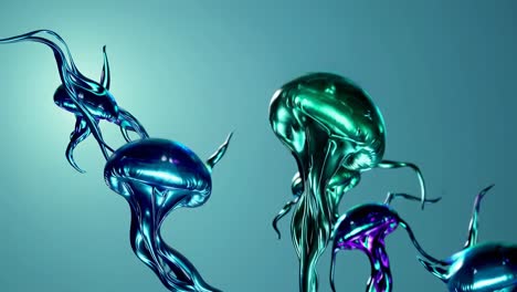 medusas iridescentes abstractas