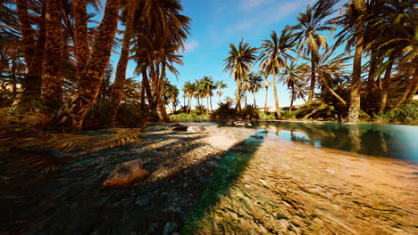 an desert oasis in the oman