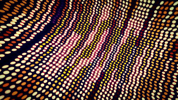 Seamless dots pattern. Loop abstract halftone motion background.