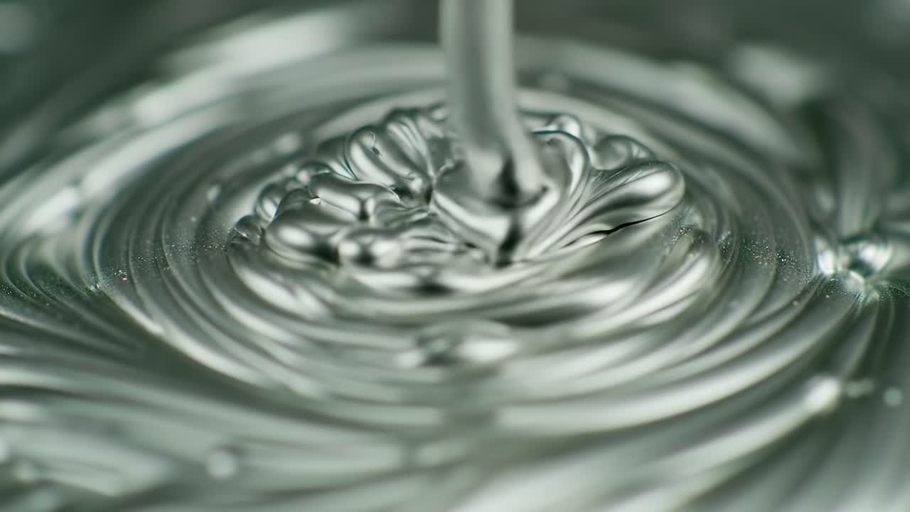 Silver Paint Pouring
