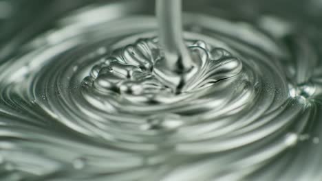 silver paint pouring