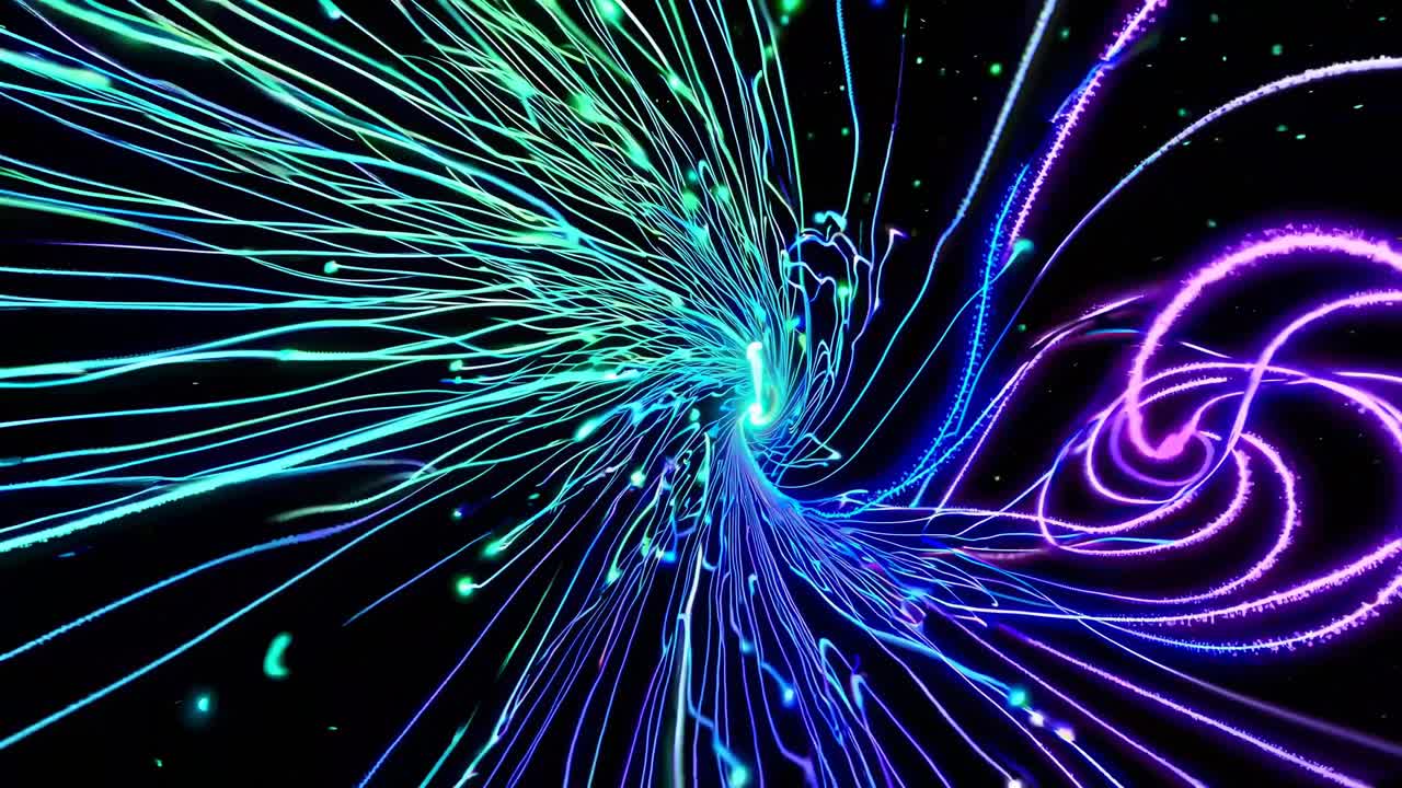 Abstract Glowing Lines Spiral