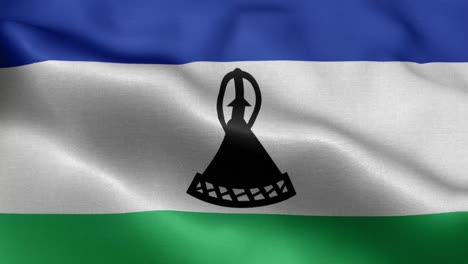ondeando lazo 4k bandera nacional de lesotho