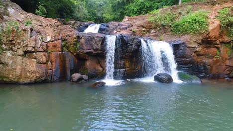 beautiful waterfall in middle of the misiones jungle, argentina