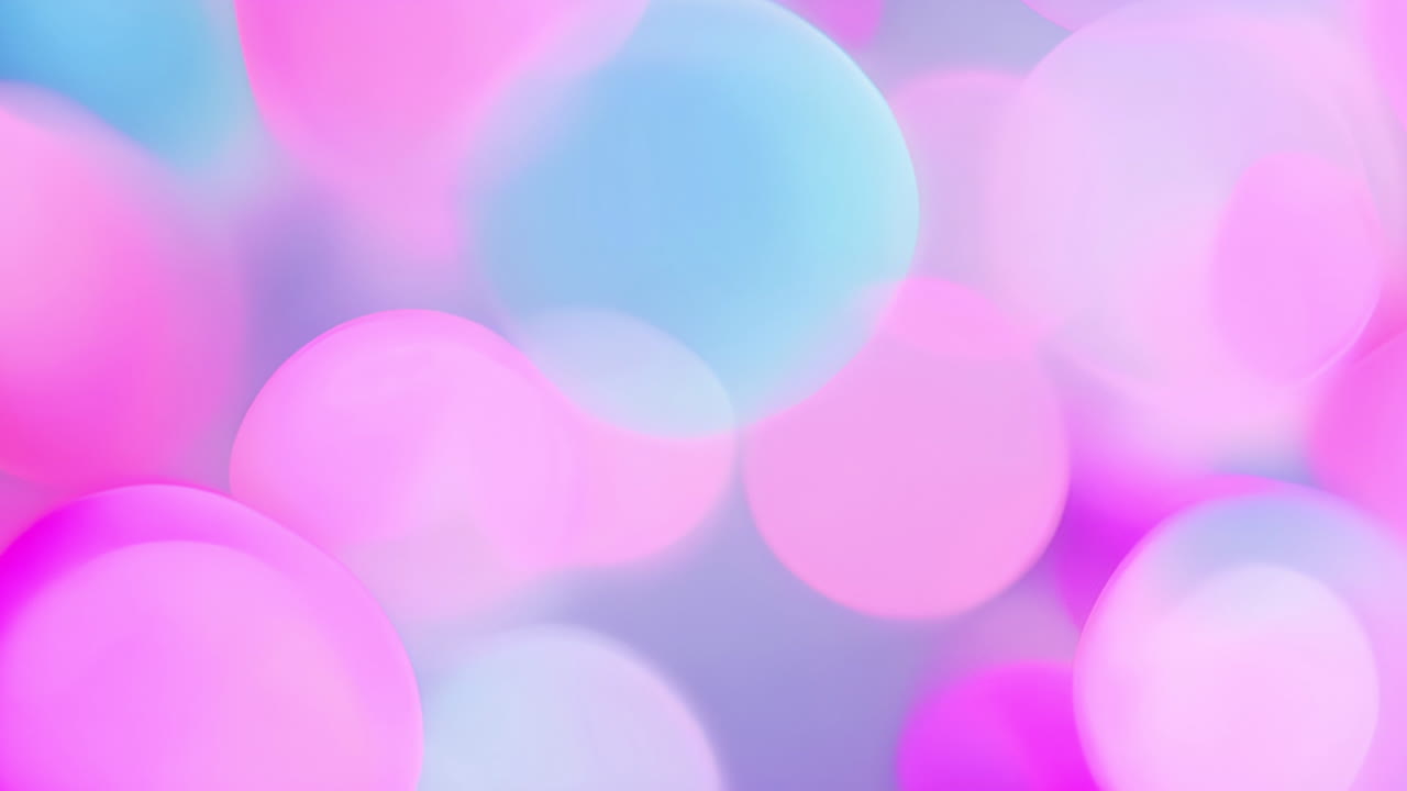 Colorful bokeh lights animation with pink and blue hues