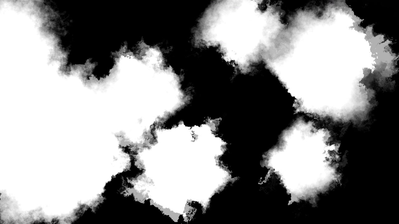 Sfondo con bordo di fumo bianco e nero, texture di inchiostro nuvolose, spazio per testo o logo, video cinematografici