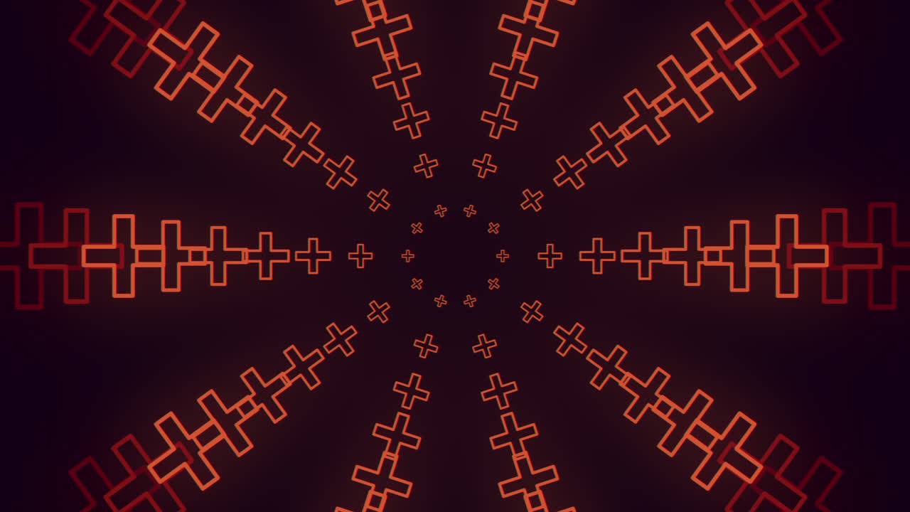 patrón de cruces geométricas rojas con color neón