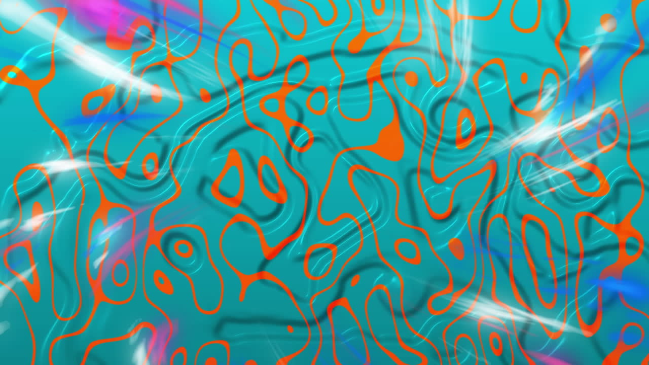 animación de formas abstractas coloridas en movimiento en el espacio digital