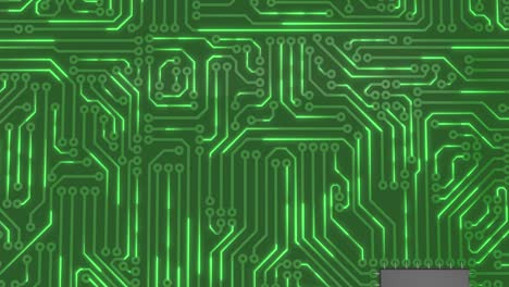 dark green computer circuit board loop 4k