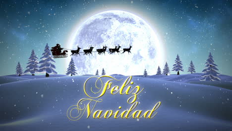 Feliz-navidad-message-with-flying-santa