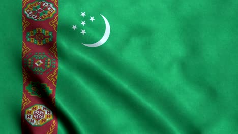 4k seamless loopable flag of turkmenistan