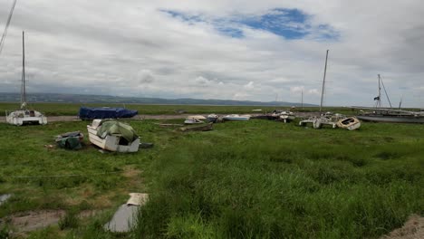 flying-past-stranded-boats-at-the-Wirral-coastline