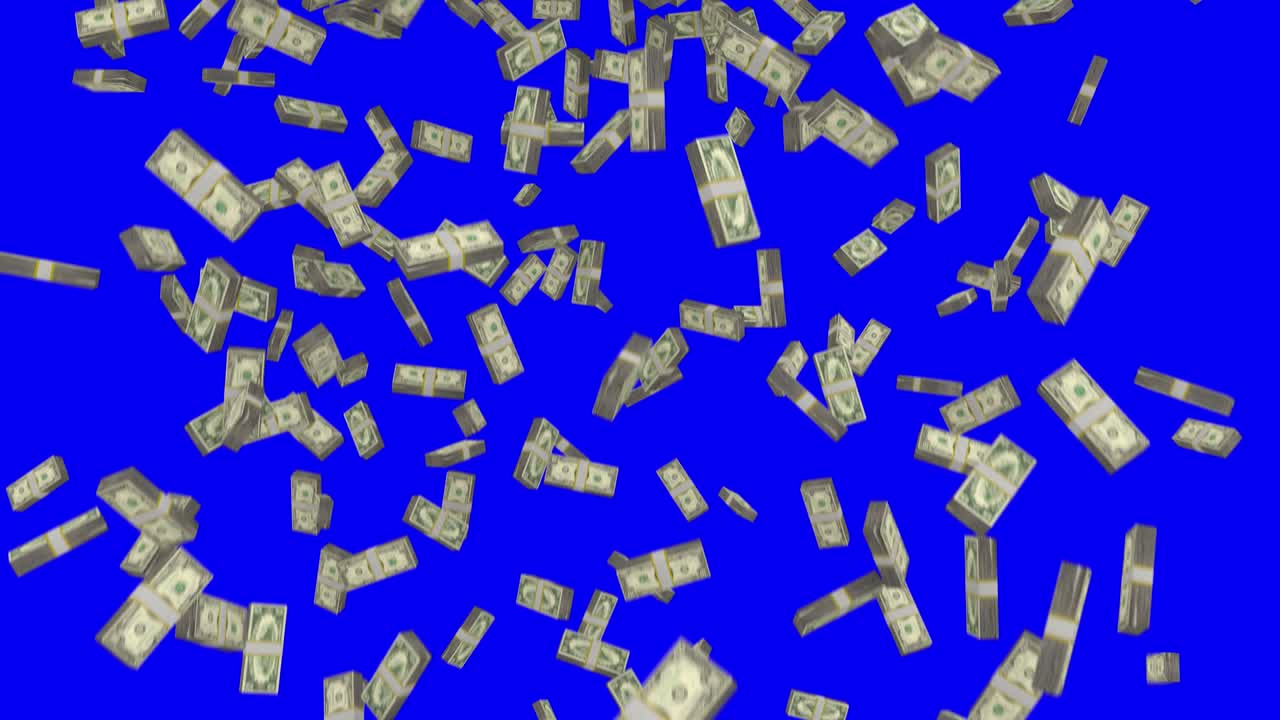 el dinero se acumula paquetes de dólares cayendo ganancias financieras de los ee.uu. impuesto de moneda estadounidense