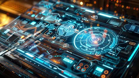 futuristic user interface display