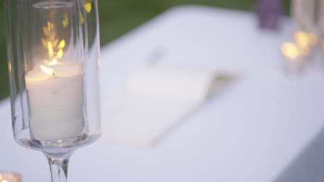 book for wedding wishes on table for guests to write newlyweds message