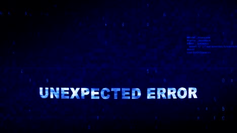 unexpected error  text digital noise twitch glitch distortion effect error loop animation.