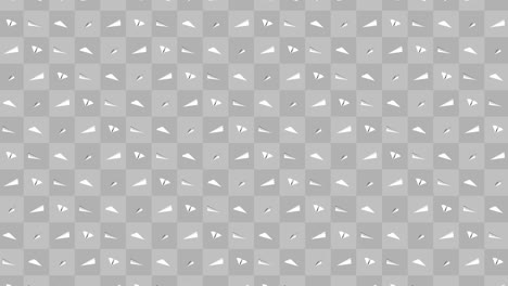 colección de aviones de papel hechos a mano. animación en bucle de un avión de papel blanco que fluye sobre un fondo gris. concepto de conexión de negocios. avión de origami volando.