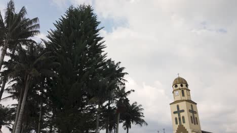 salento's iconic church of our lady of carmen, colombia