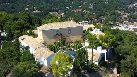 Aerial-view-of-a-villa-on-the-coast-of-Corfu