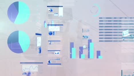 Animación-Del-Procesamiento-De-Datos-Financieros-Sobre-Fondo-Blanco